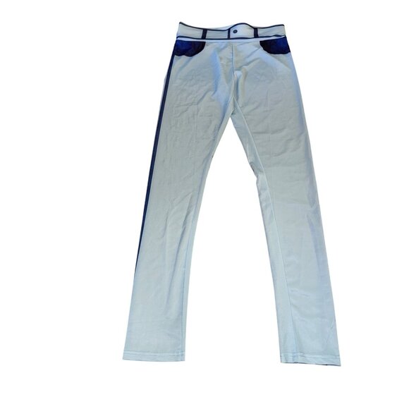 Light Blue ChicMe XL Leggings Faux Jean Denim Sexy Stretch Pants‎ Tight Club - Picture 1 of 7